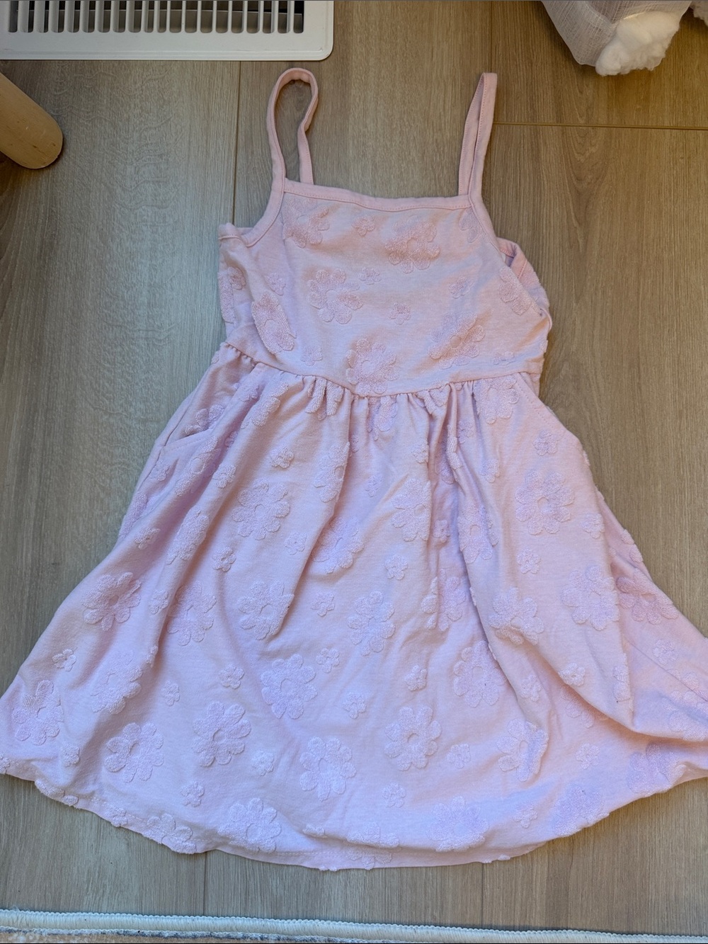 wonder nation Light Pink Floral Embroidered Sundress